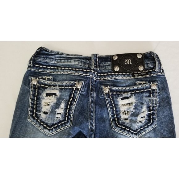 Miss Me Jeans Size 25 Womens JE5152P10 Capri Cropped Size 25x22 - Picture 3 of 7